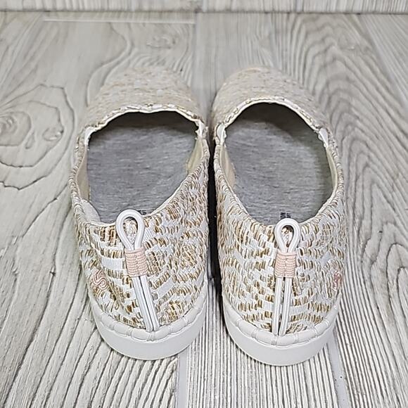 Clarks Step Glow Slip On Loafer Flats Natural White Weave Womens Size 6.5 New - Picture 7 of 12